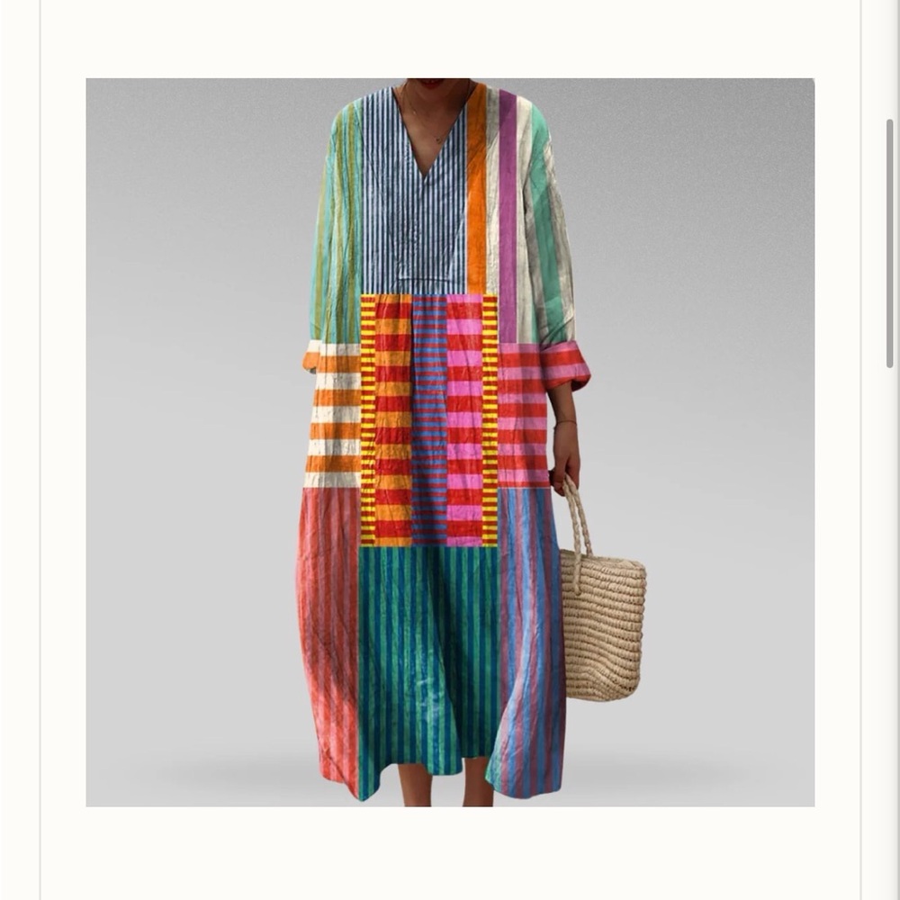 Colorful Striped Caftan
